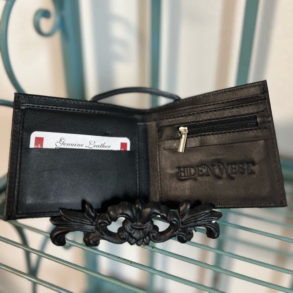 🎁Genuine leather & cowhide hide-on Men's Wallet gift cowboy western New - Picture 3 of 3